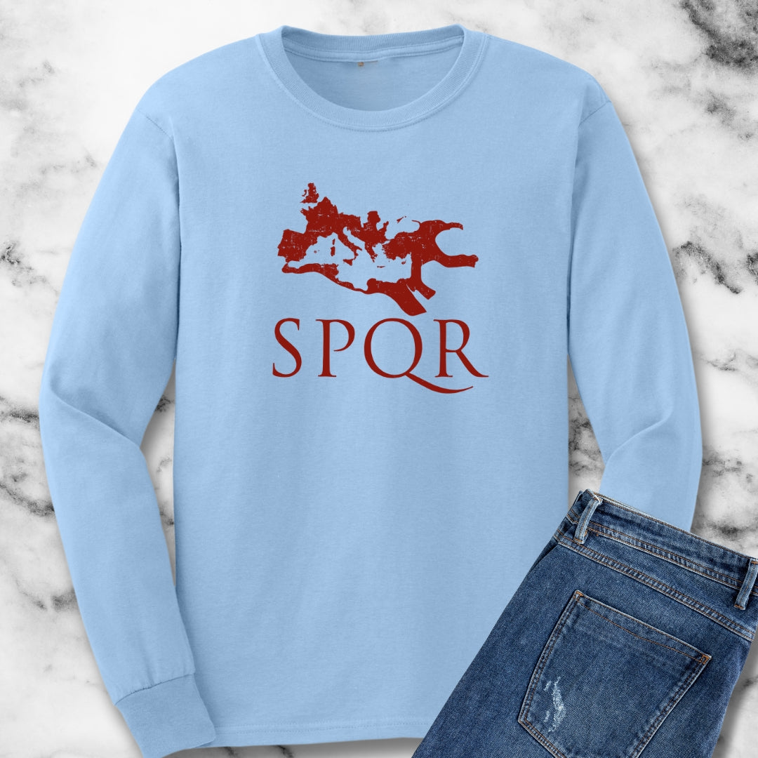 SPQR Map of Rome Peak Unisex Long Sleeve Tee