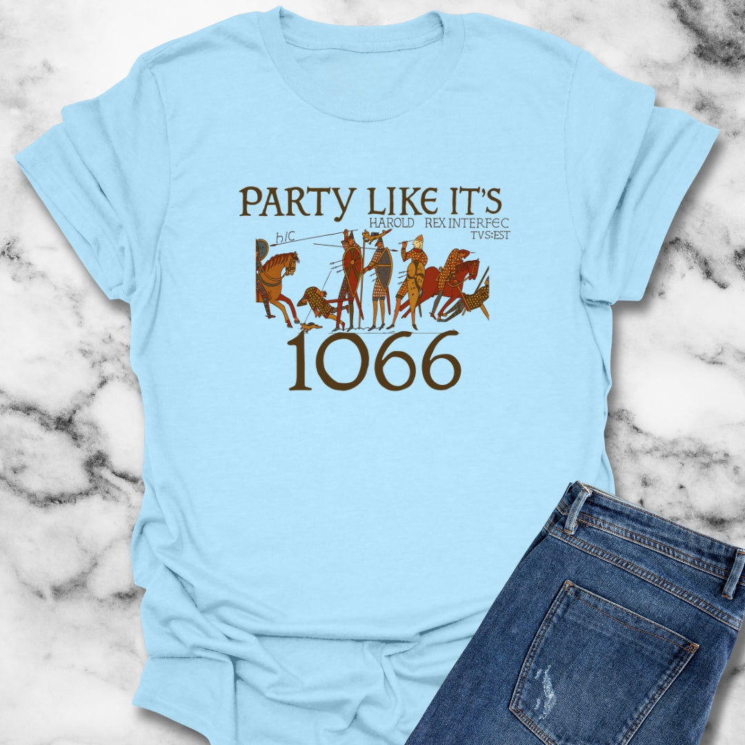 Party Like It's 1066 Knights from Bayeux Tapestry T-Shirt