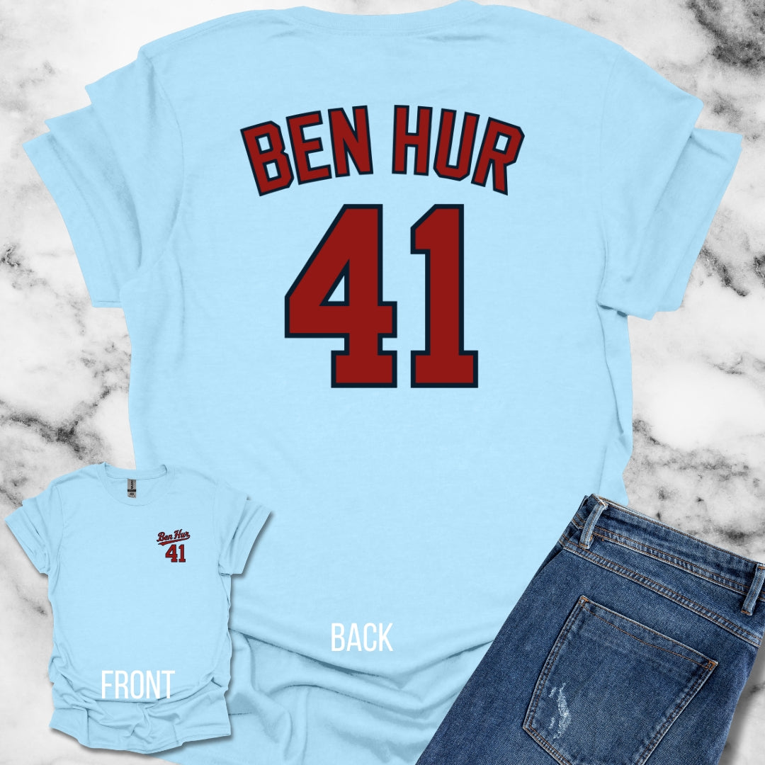 Ben Hur Back Print Baseball Style T-Shirt