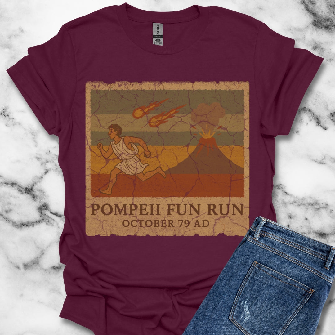 Pompeii Fun Run Ancient Fresco T-Shirt