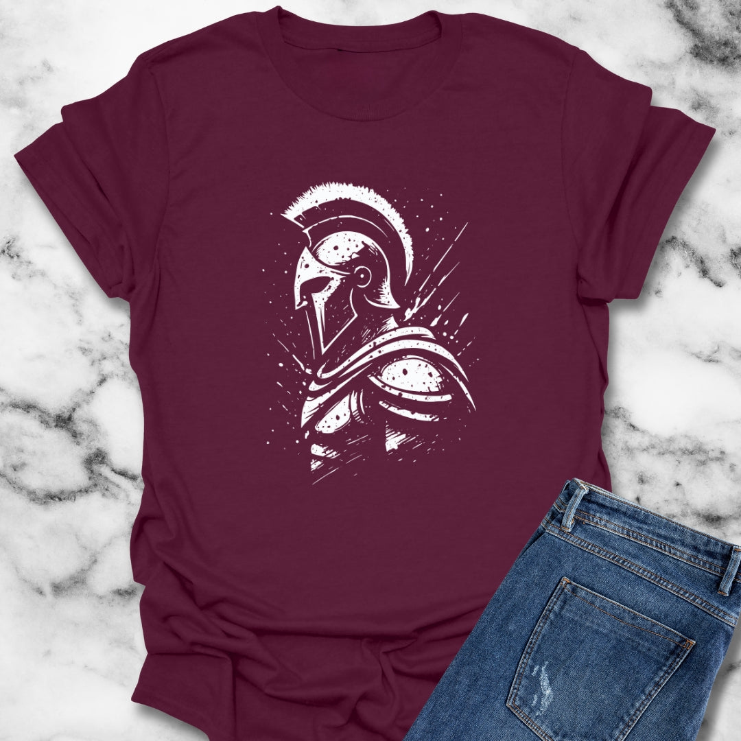 Spartan Warrior Splatter Effect Leonidas T-Shirt