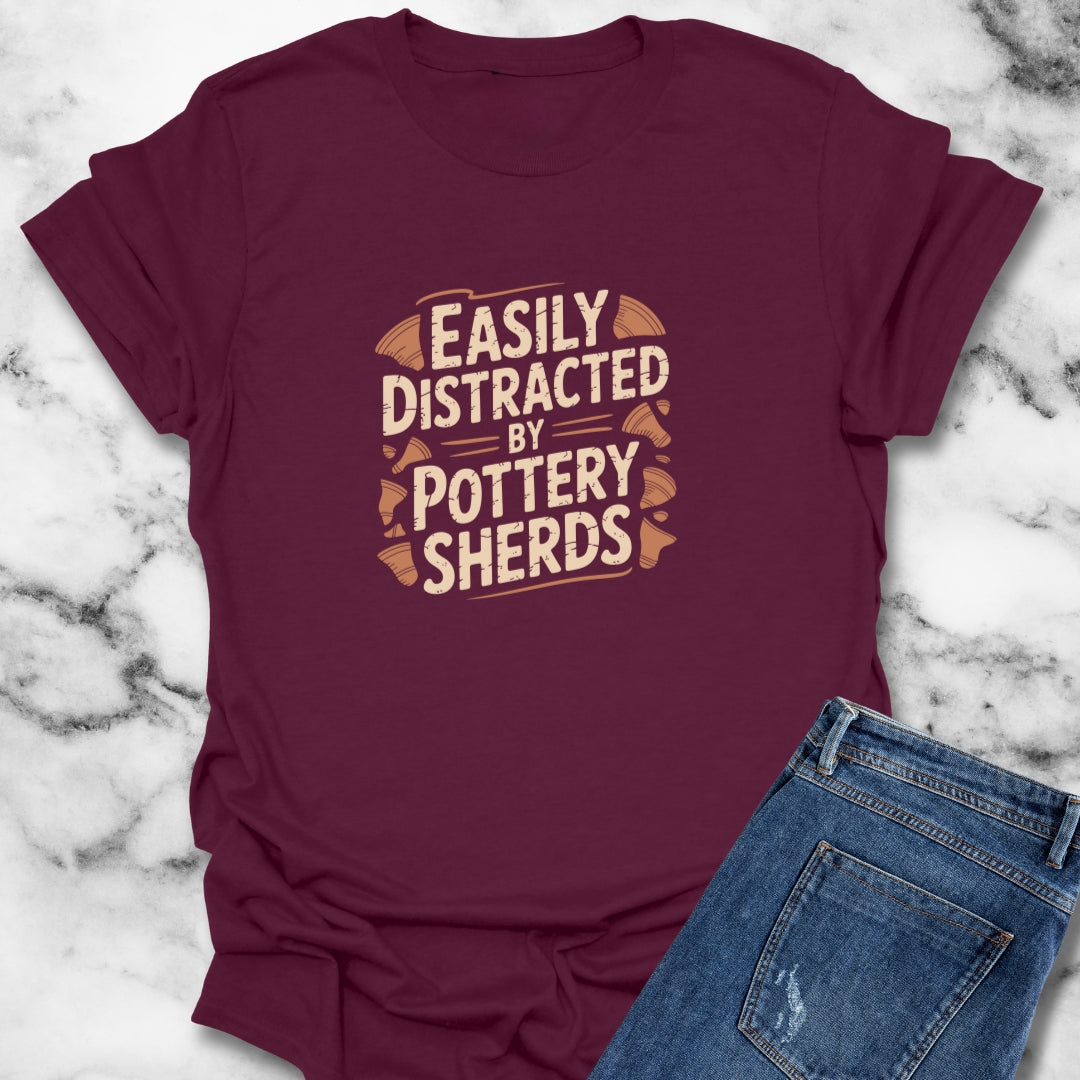 Easily Distracted by Pottery Sherds Unisex Lightweight T-Shirt