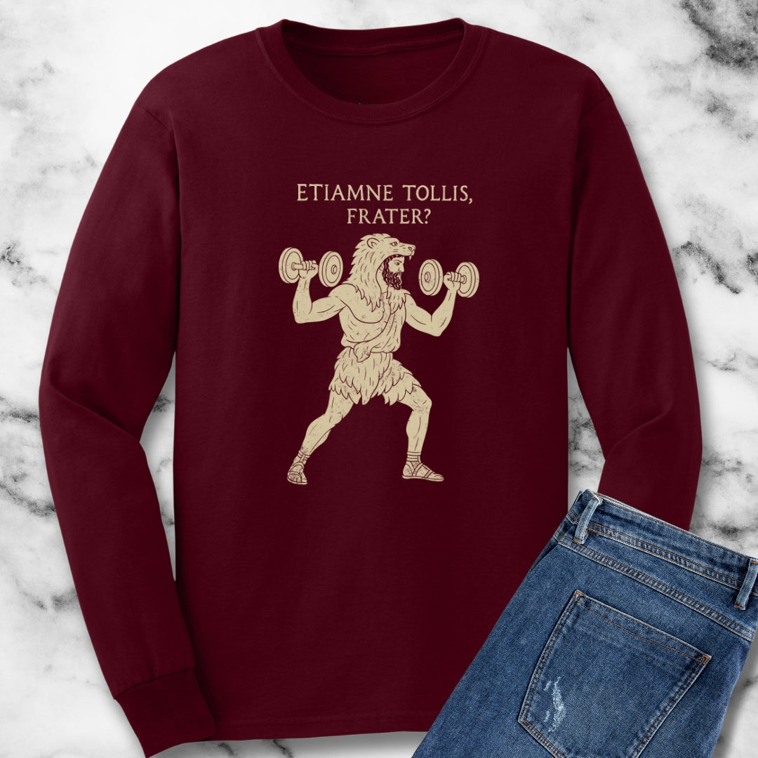 Hercules Do You Even Lift Bro in Latin Unisex Long Sleeve Tee