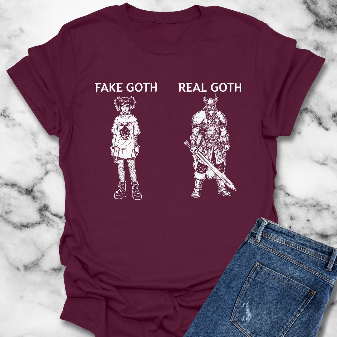 Fake Goth Real Goth Unisex Lightweight T-Shirt