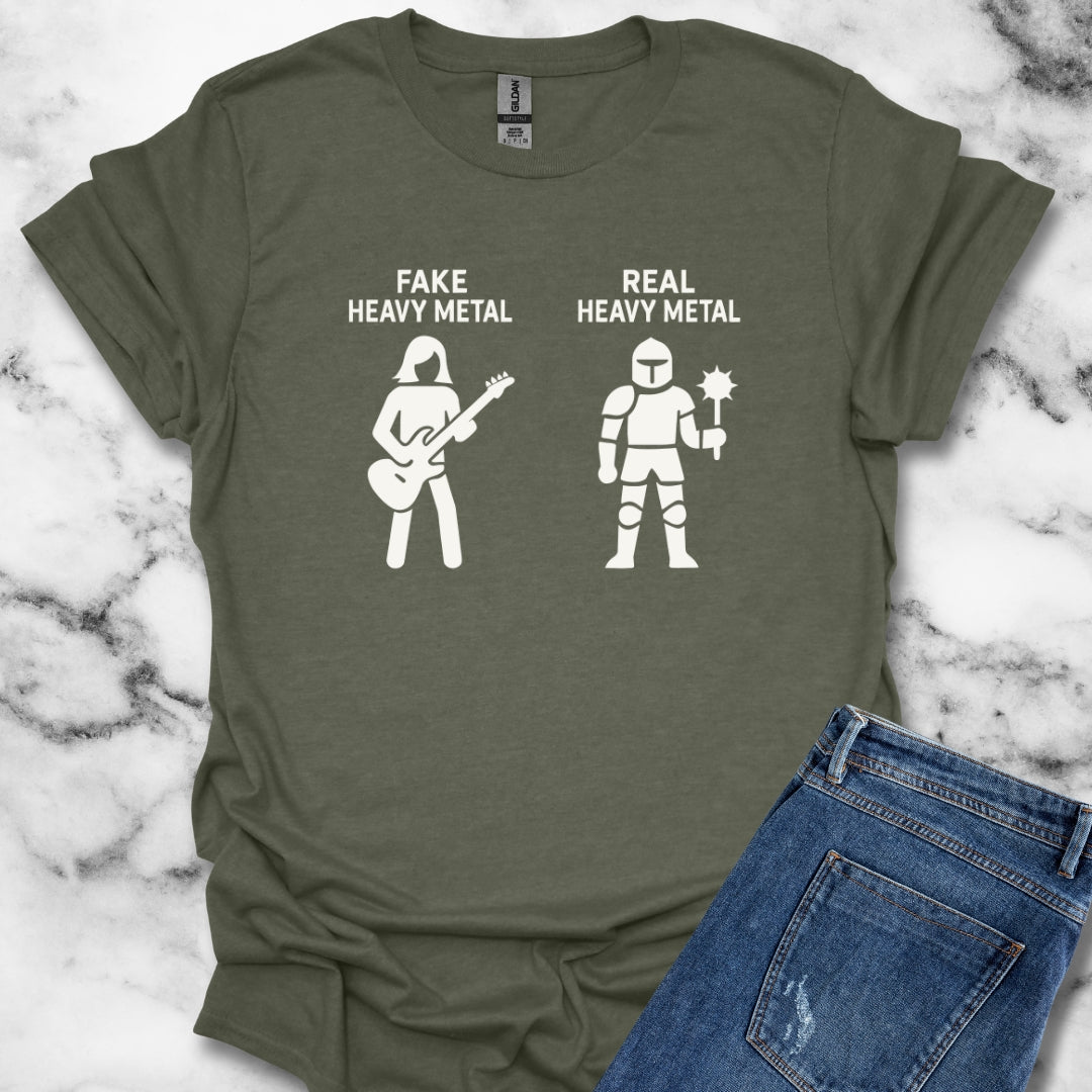 Fake Heavy Metal Real Heavy Metal Knight T-Shirt