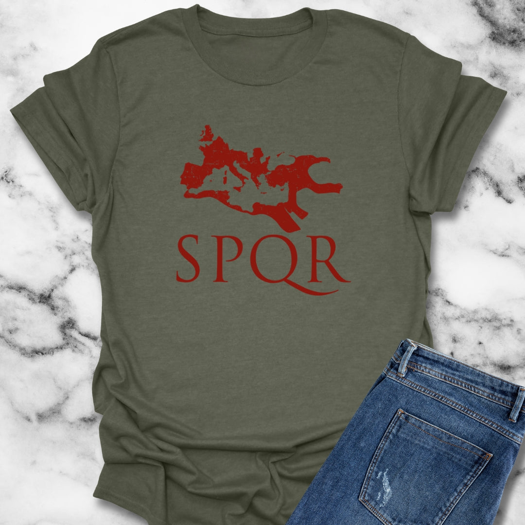 Map of Ancient Rome SPQR Never Forget T-Shirt