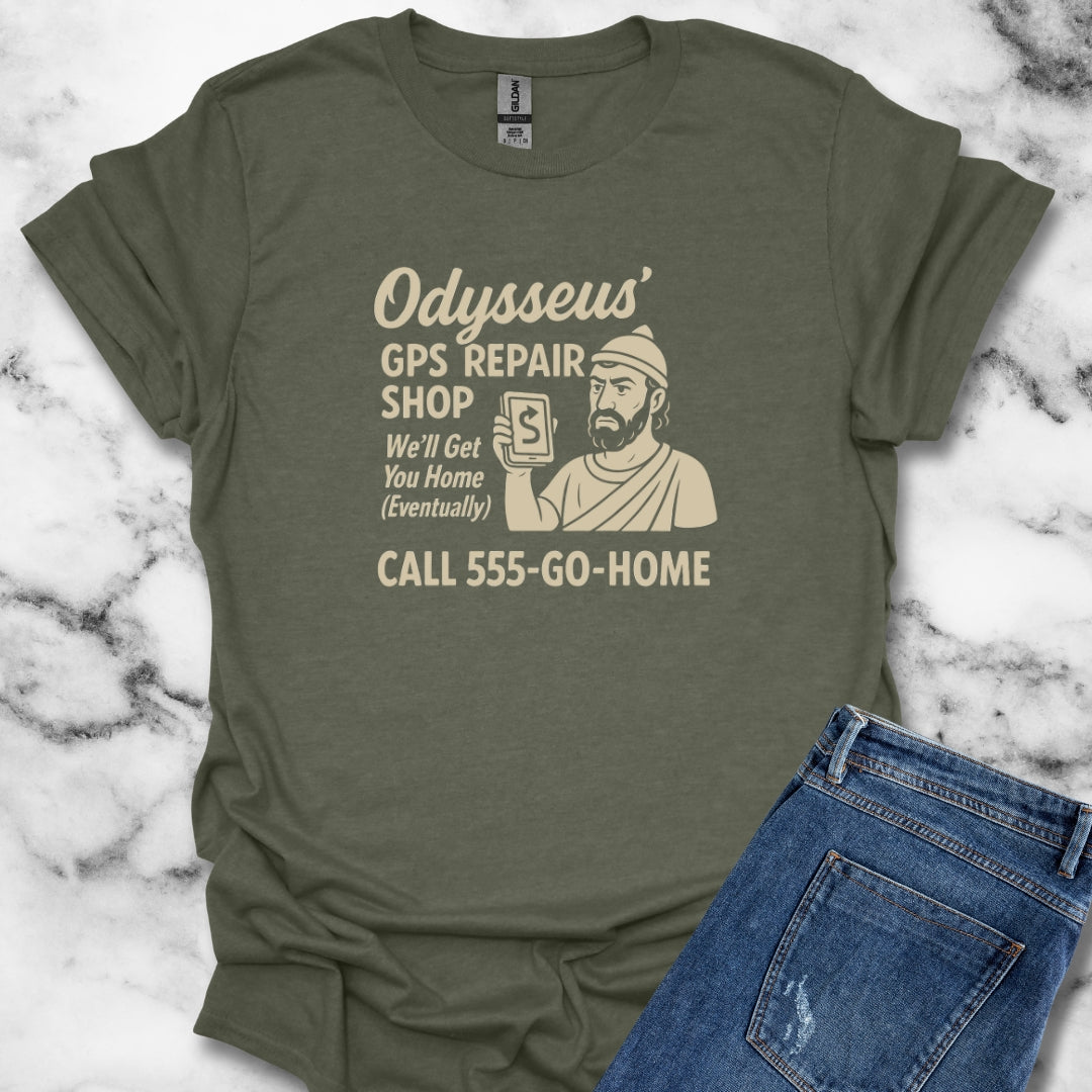 Odysseus' GPS Repair Shop The Odyssey T-Shirt