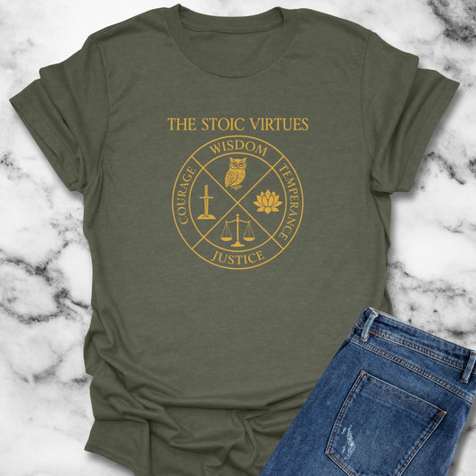 Stoic Virtues Wisdom Temperance Courage JusticeT-Shirt