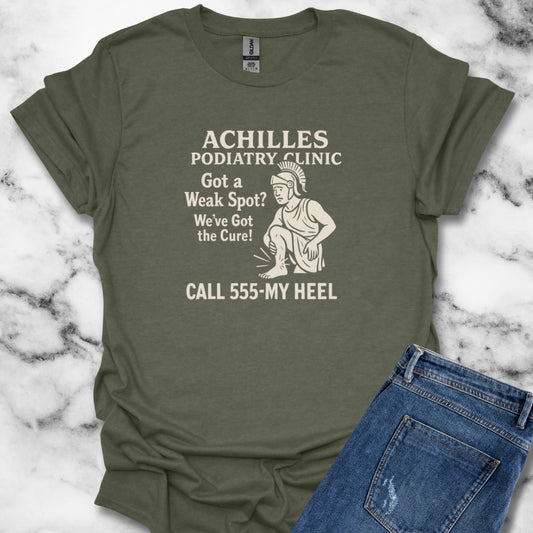 Achilles Podiatry Clinic Heel T-Shirt
