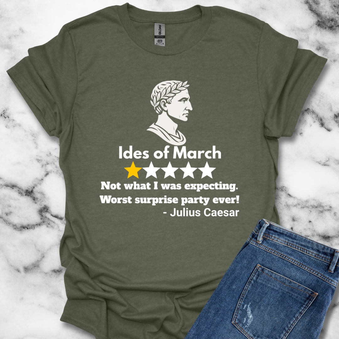 Julius Caesar Ides of March Review T-Shirt