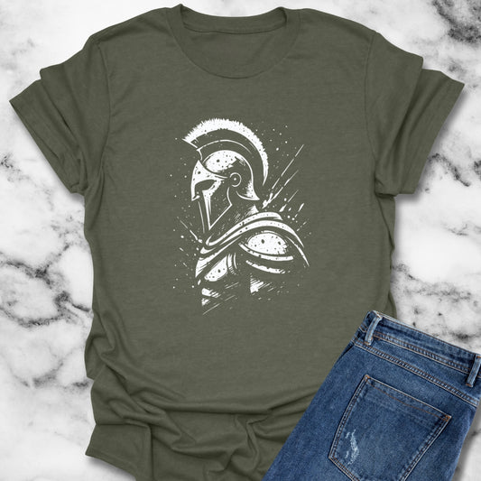 Spartan Warrior Splatter Effect Leonidas T-Shirt