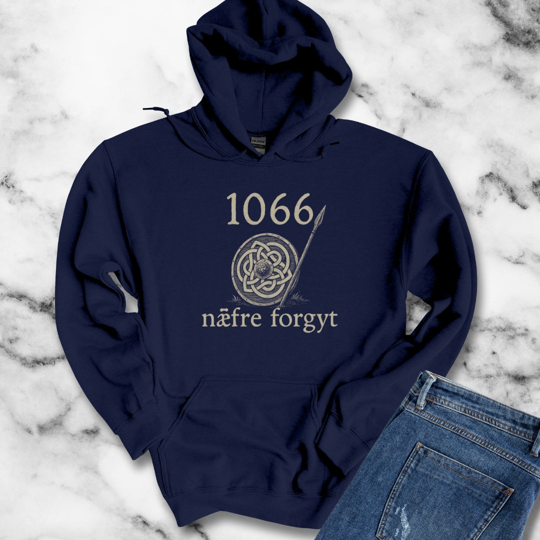 1066 Never Forget Battle of Hastings in Old English Unisex Heavy Blend™ Hooded Sweatshirt