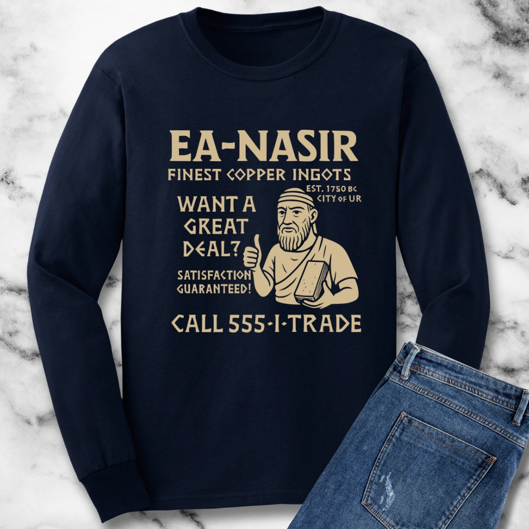 Ea Nasir Copper Dealer Ad Unisex Long Sleeve Tee