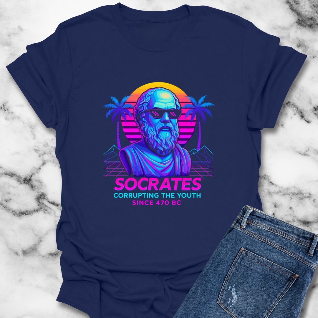 Vaporwave Socrates Corrupting Youth Since 470 BC T-Shirt