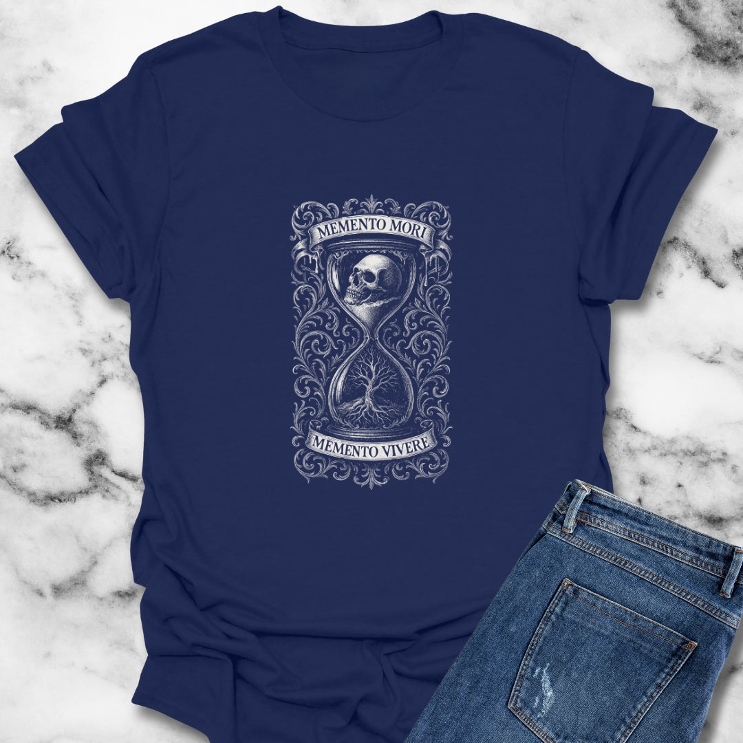 Memento Mori Memento Vivere Remember you Must Die and Live Stoic T-Shirt