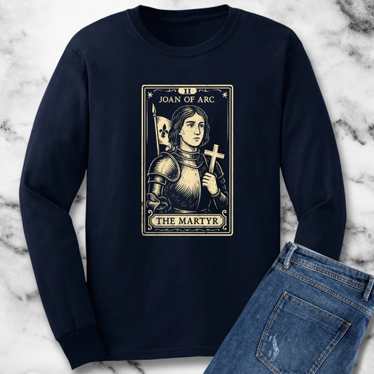 Joan of Arc Tarot Card The Martyr Unisex Long Sleeve Tee