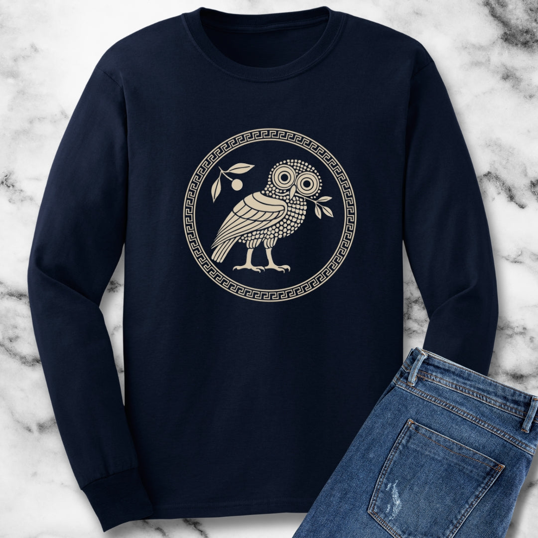 Ancient Athens Owl Unisex Long Sleeve Tee
