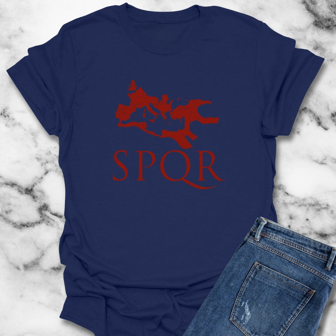 Map of Ancient Rome SPQR Never Forget T-Shirt