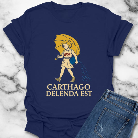 Carthago Delenda Est Morton's Salt Parody Logo Unisex T-Shirt