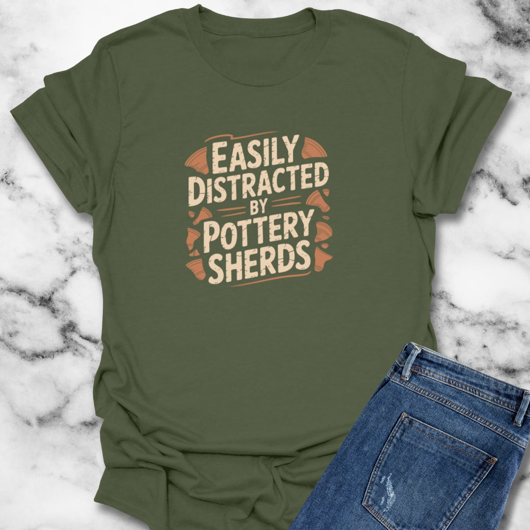 Easily Distracted by Pottery Sherds Unisex Lightweight T-Shirt