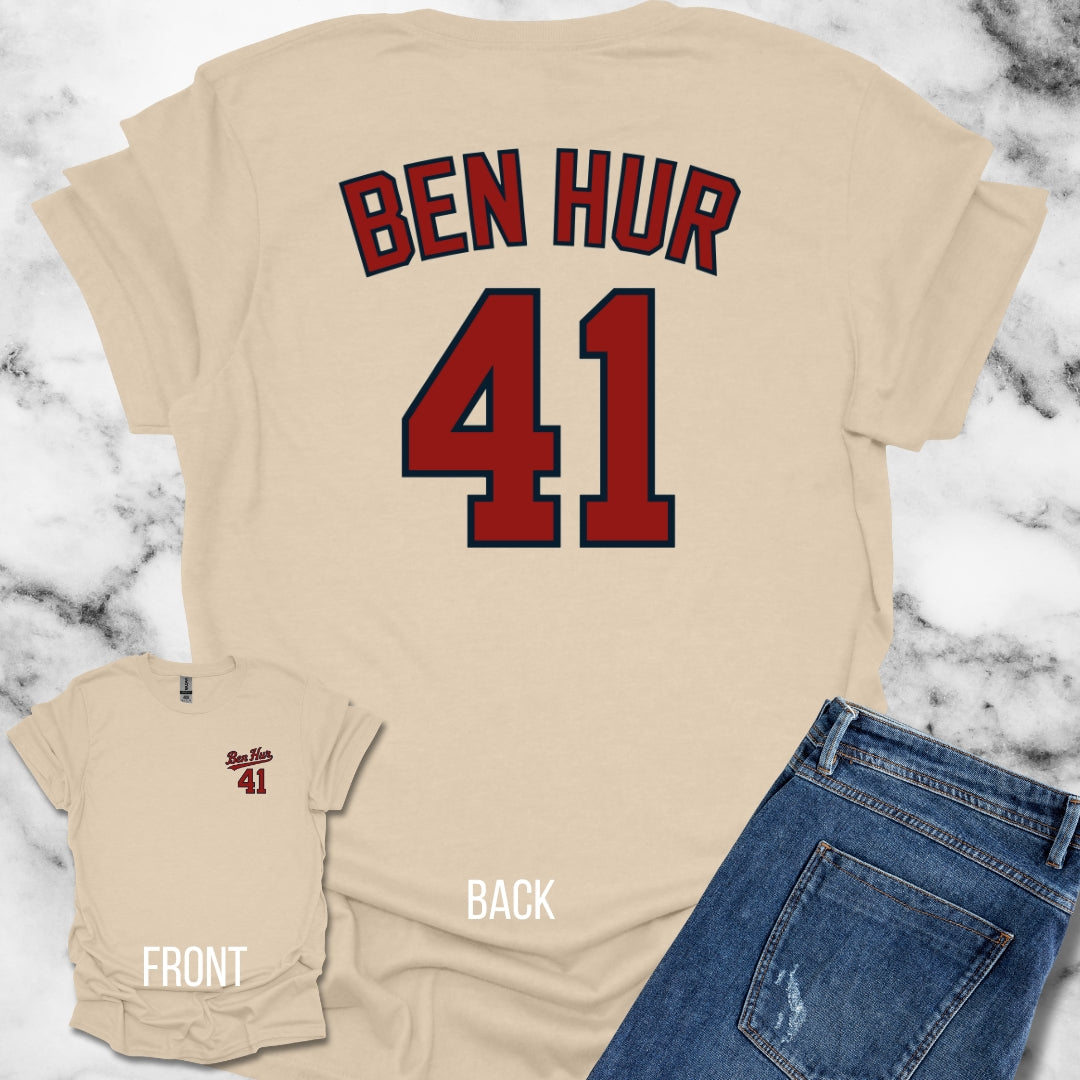 Ben Hur Back Print Baseball Style T-Shirt