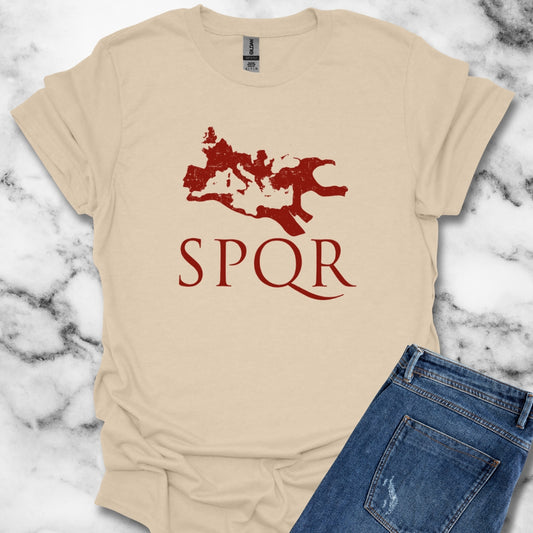 Map of Ancient Rome SPQR Never Forget T-Shirt