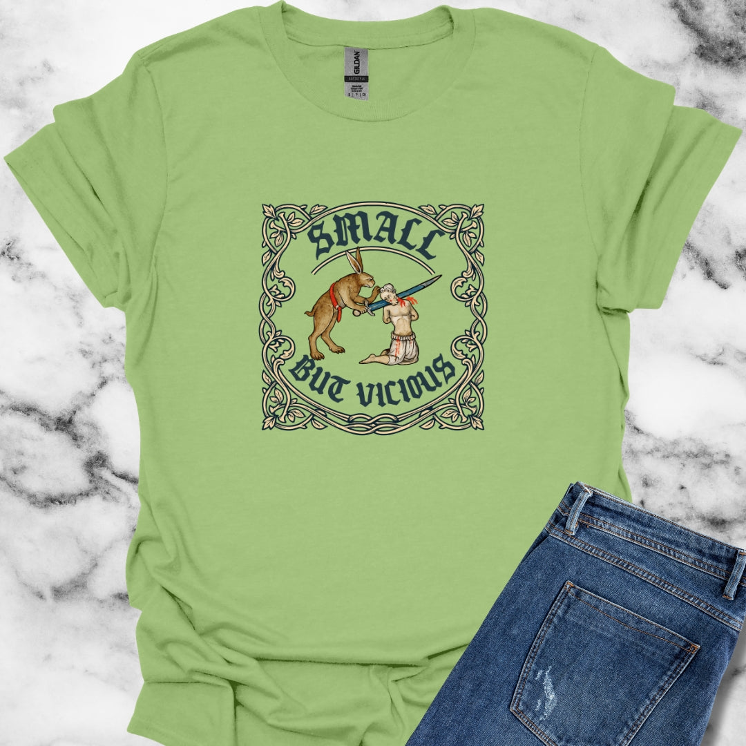 Small But Vicious Rabbit Medieval Marginalia Unisex Lightweight T-Shirt