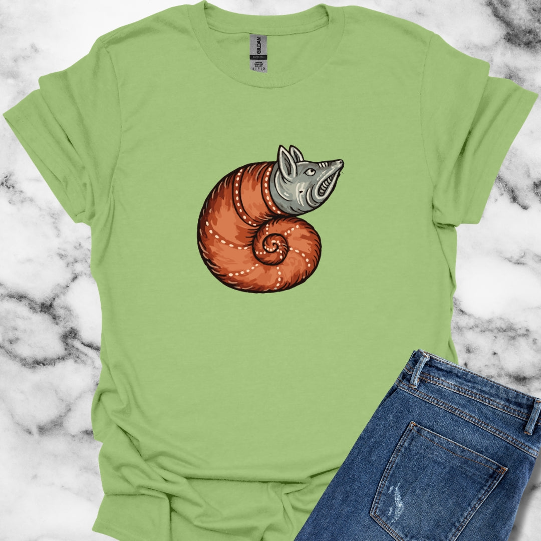 Snail Rat Hybrid Medieval Marginalia Unisex Lightweight T-Shirt