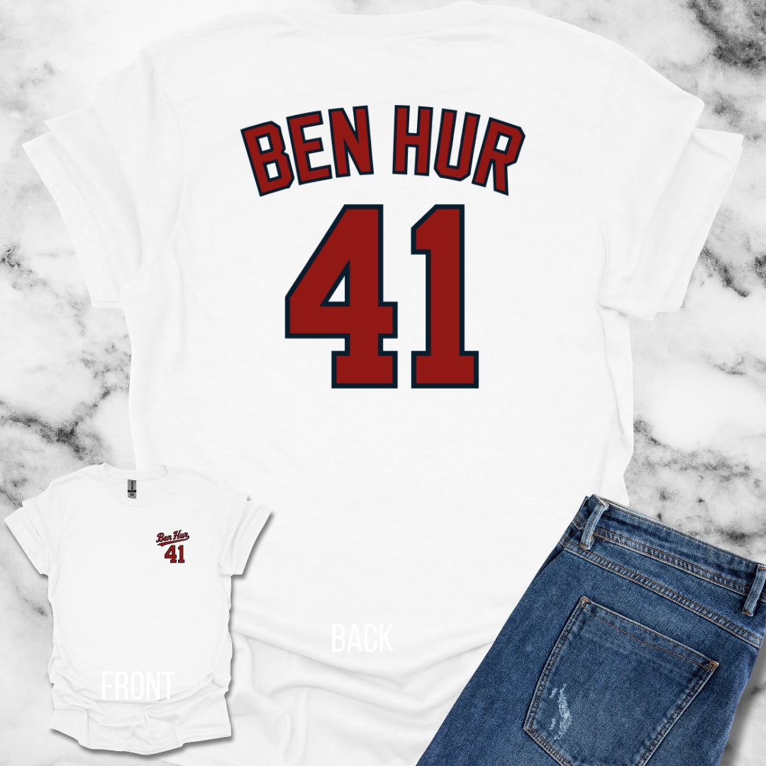Ben Hur Back Print Baseball Style T-Shirt
