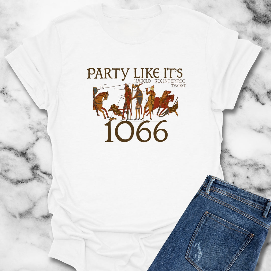 Party Like It's 1066 Knights from Bayeux Tapestry T-Shirt
