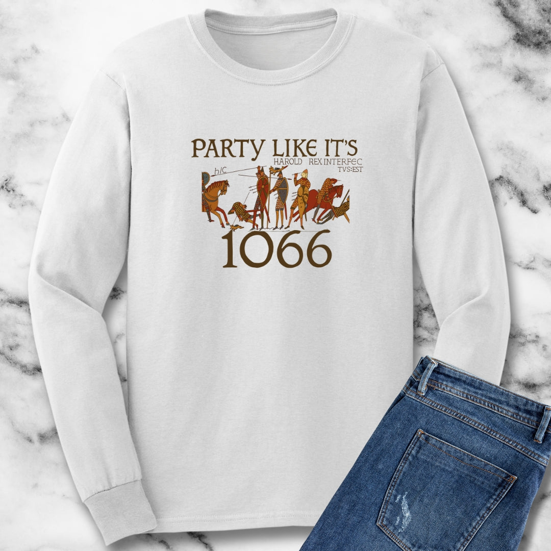 Party Like It's 1066 Bayeux Tapestry Knights Unisex Long Sleeve Tee