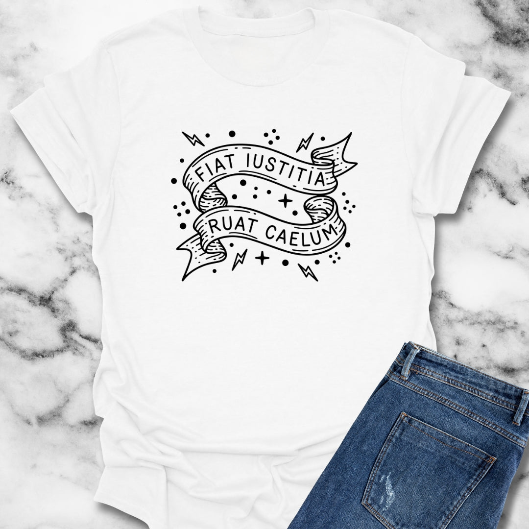 Fiat Iustitia Ruat Caelum Seek Justice Even If the Heavens Should Fall Unisex Lightweight T-Shirt