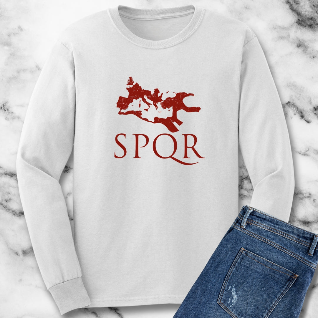 SPQR Map of Rome Peak Unisex Long Sleeve Tee