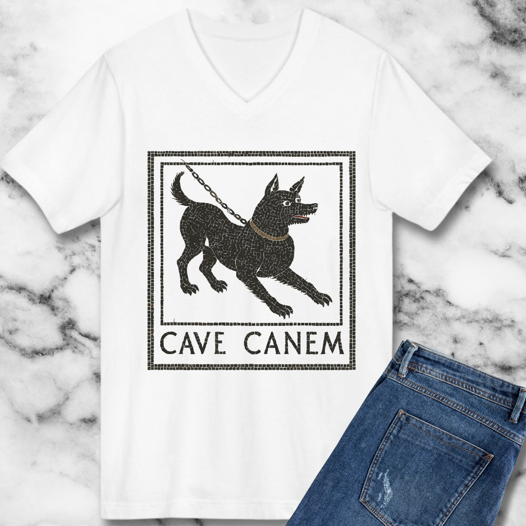 Cave Canum Pompeii Mosaic Women's V-neck