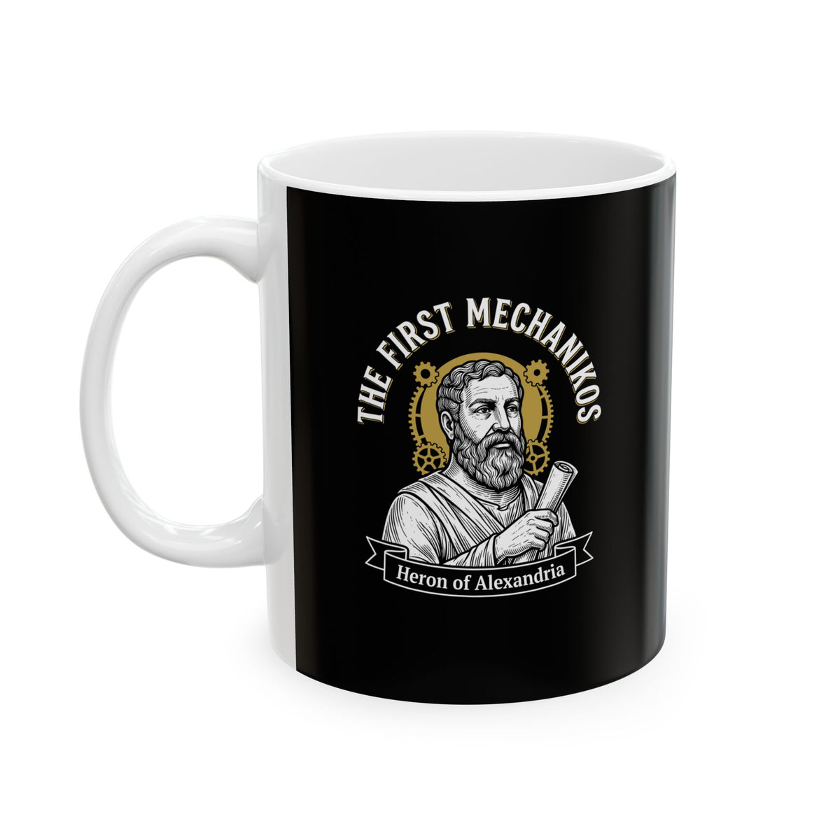 Heron of Alexandria Mechanikos Ceramic Mug, (11oz, 15oz)