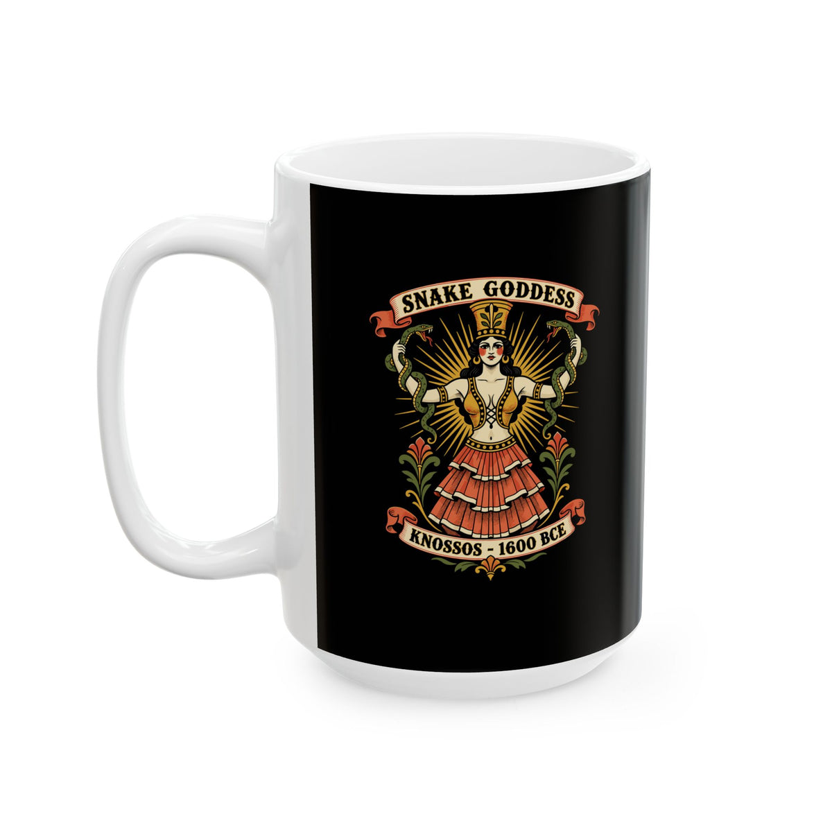 Snake Goddess Knossos Ceramic Mug, (11oz, 15oz)