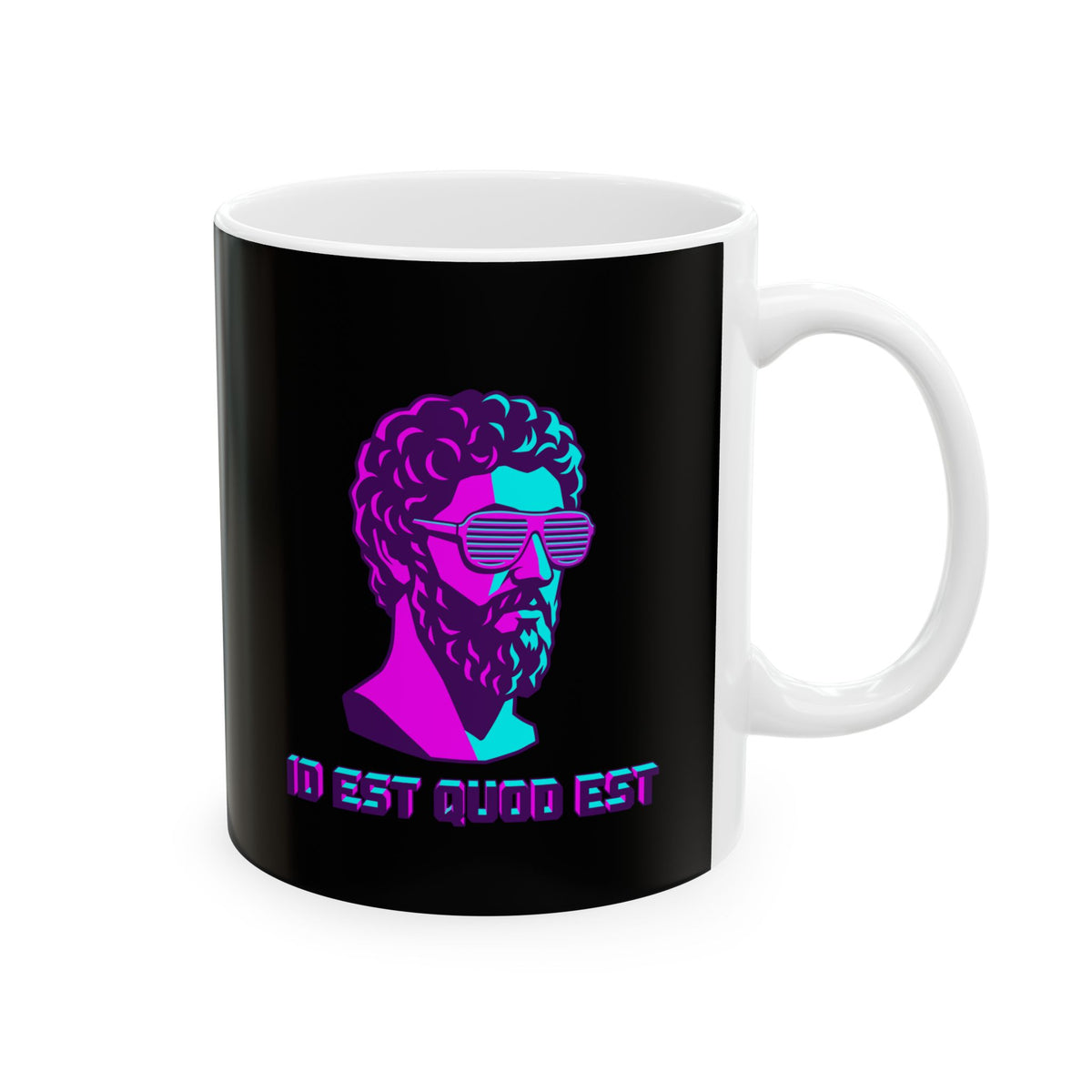 Vaporwave Aurelius It Is What It Is Latin Quote Ceramic Mug, (11oz, 15oz)