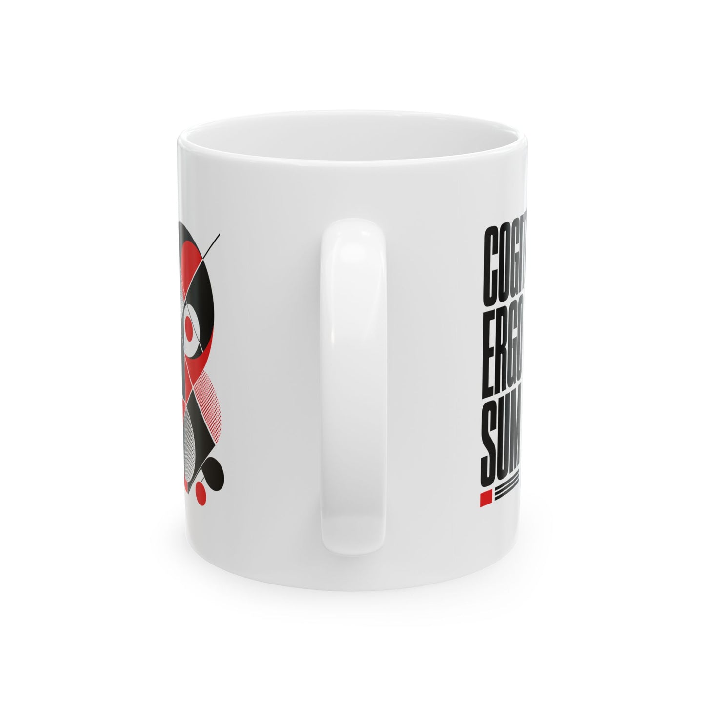 Cogito Ergo Sum Swiss Typography Ceramic Mug, (11oz, 15oz)
