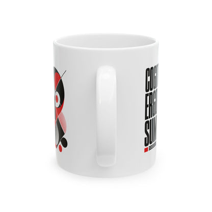 Cogito Ergo Sum Swiss Typography Ceramic Mug, (11oz, 15oz)