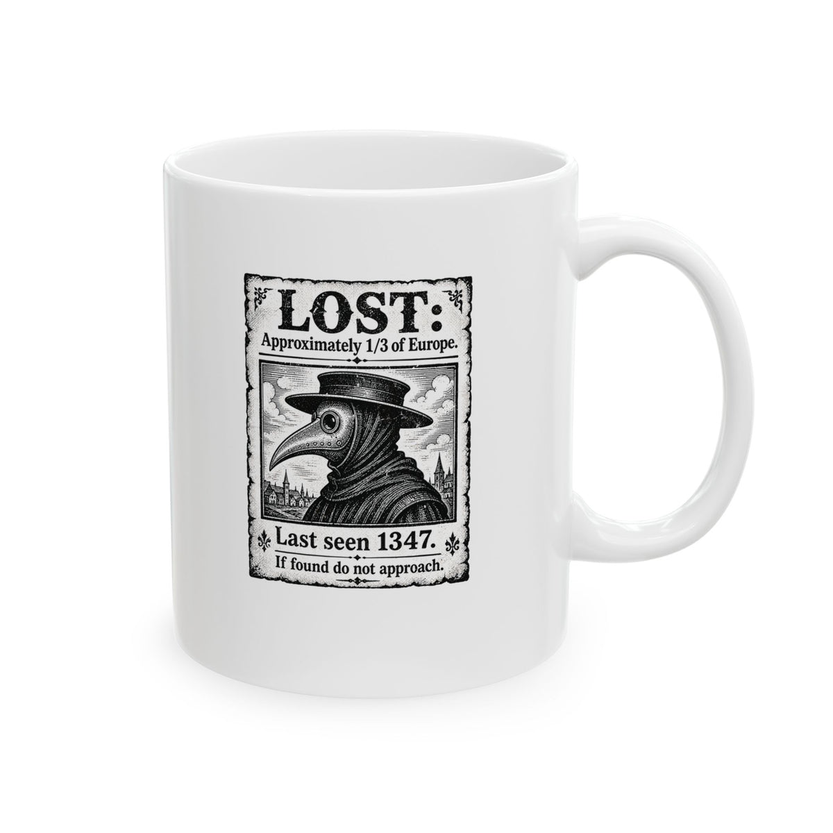 Lost Black Plague Poster Ceramic Mug, (11oz, 15oz)