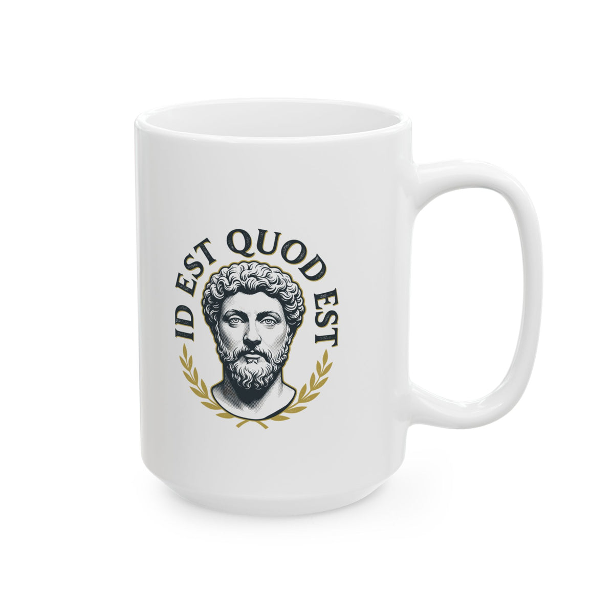 Aurelius It Is What It Is Latin Quote Ceramic Mug, (11oz, 15oz)