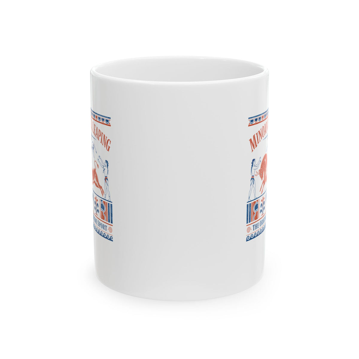 Minoan Bull Leaping Extreme Sport Ceramic Mug, (11oz, 15oz)