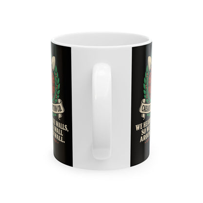 Caesar's Construction Co Crossed Shovels Ceramic Mug, (11oz, 15oz)