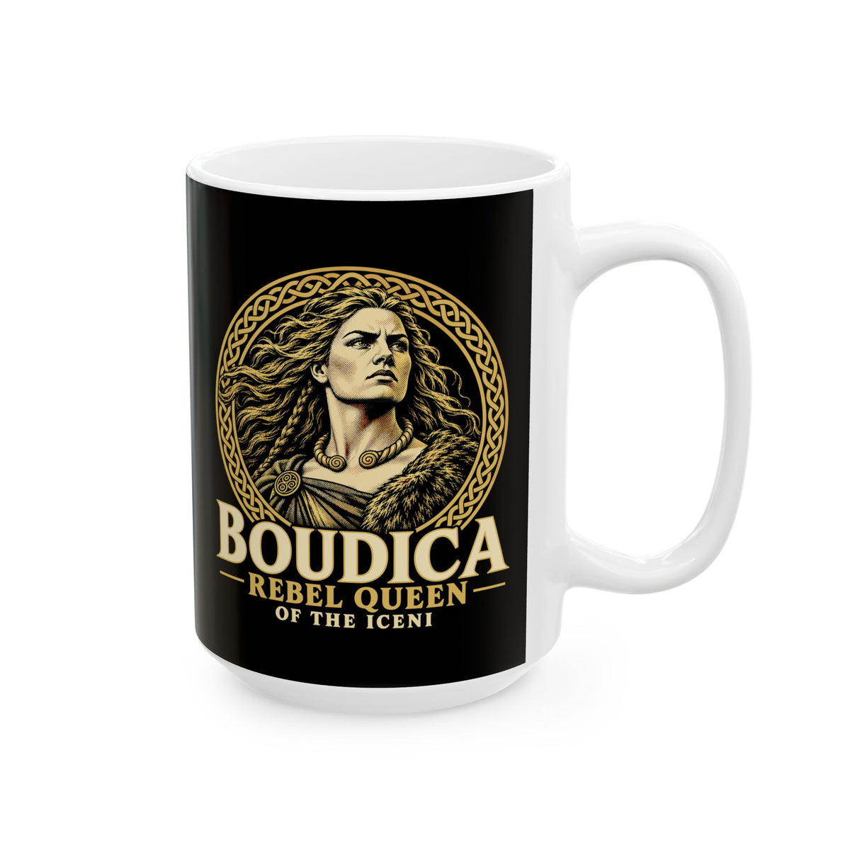 Boudica Rebel Queen Engraved Ceramic Mug, (11oz, 15oz)