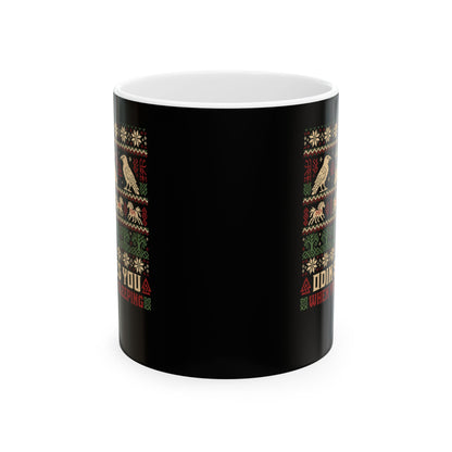 Odin Ugly Christmas Sweater Style Ceramic Mug, (11oz, 15oz)