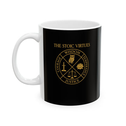 Stoioc Virtues Ceramic Mug, (11oz, 15oz)