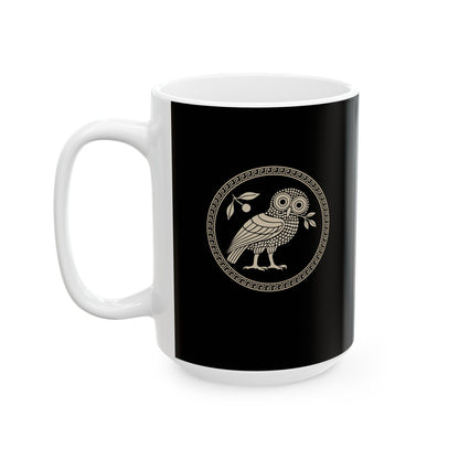 Owl of Athena Ceramic Mug, (11oz, 15oz)