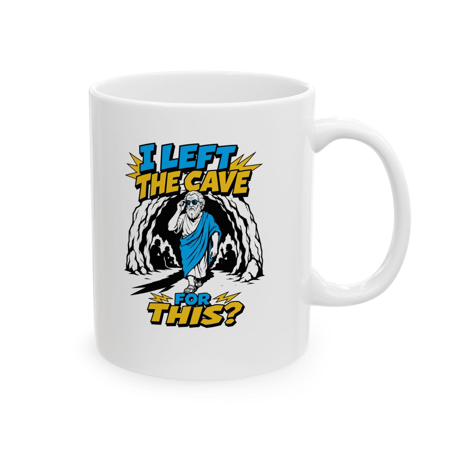 Plato Left the Cave for This Ceramic Mug, (11oz, 15oz)