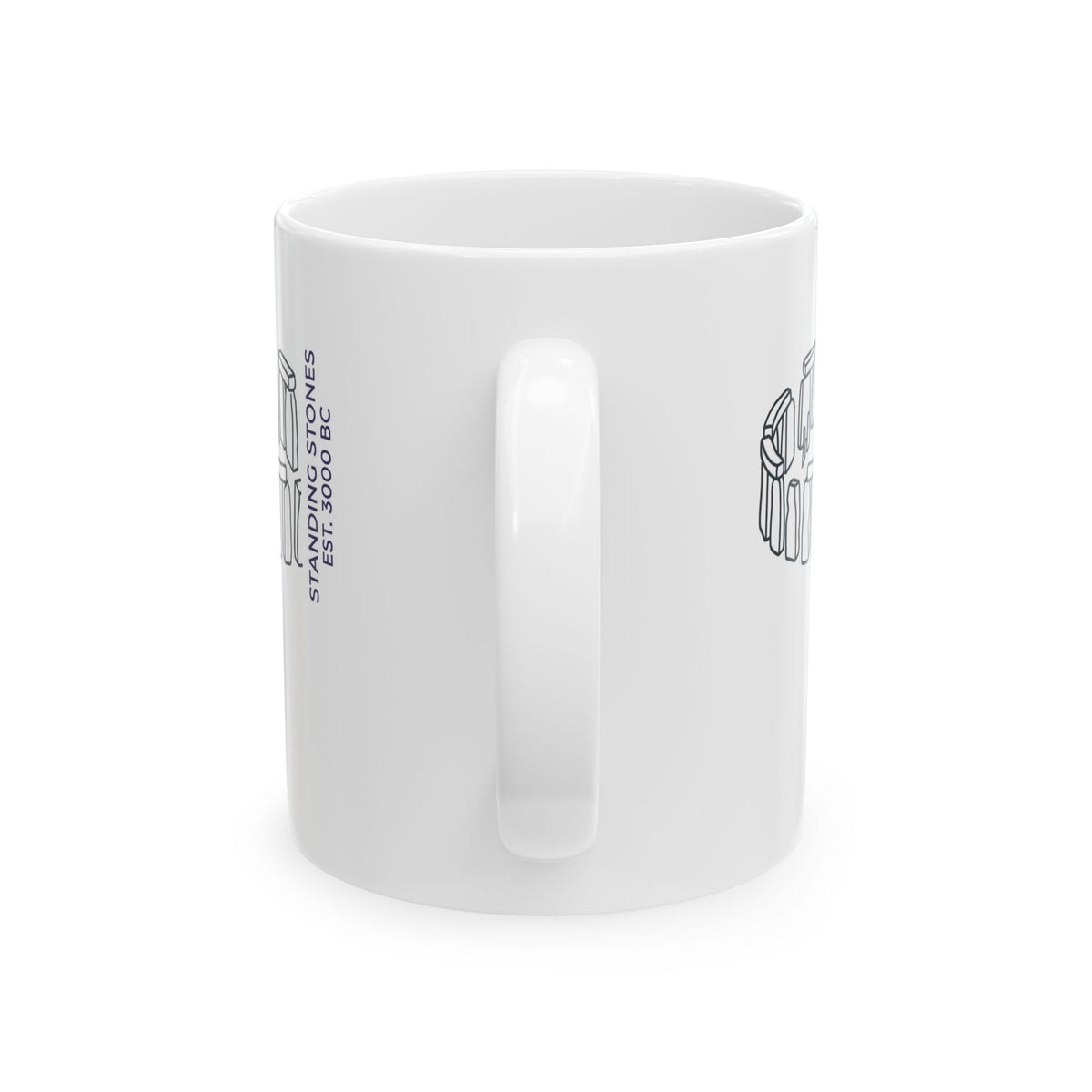 Minimalist Stone Henge Ceramic Mug, (11oz, 15oz)