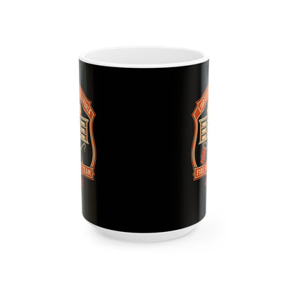 Library Alexandria Fire Safety Ceramic Mug, (11oz, 15oz)